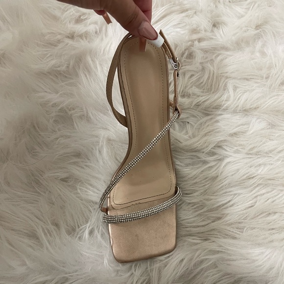 Rhinestone Decor Slingback Stiletto Heeled Sandals - Picture 2 of 7